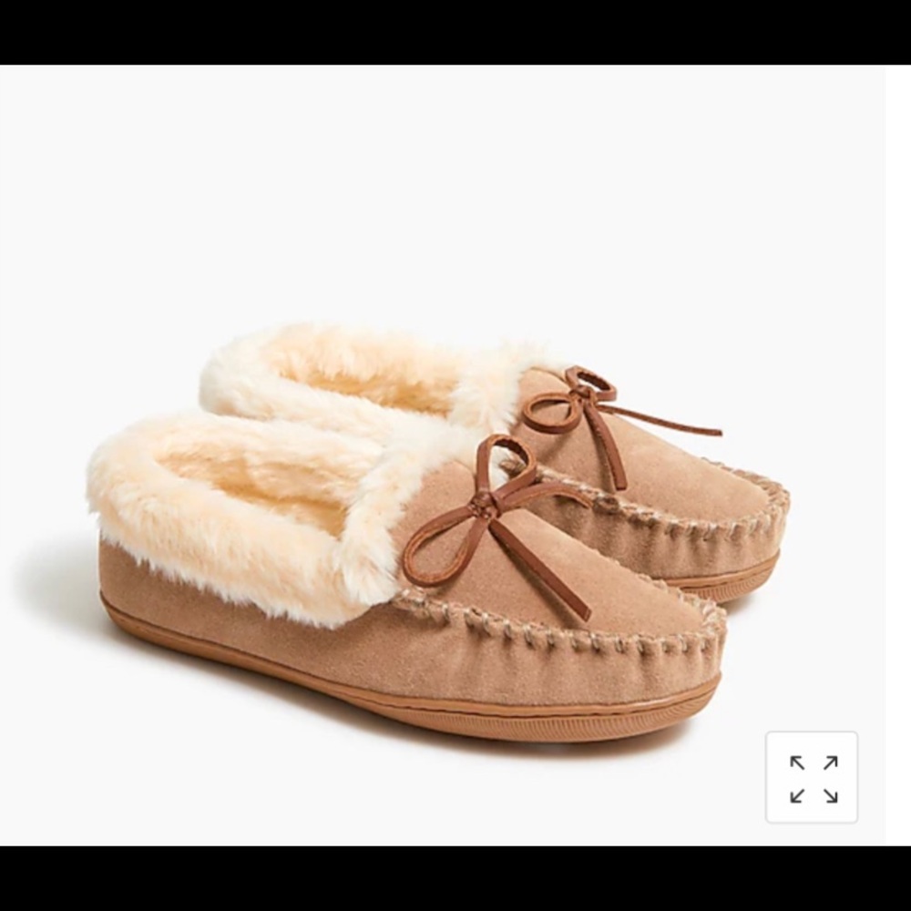 J Crew Lodge Moccasins in Tan Suede